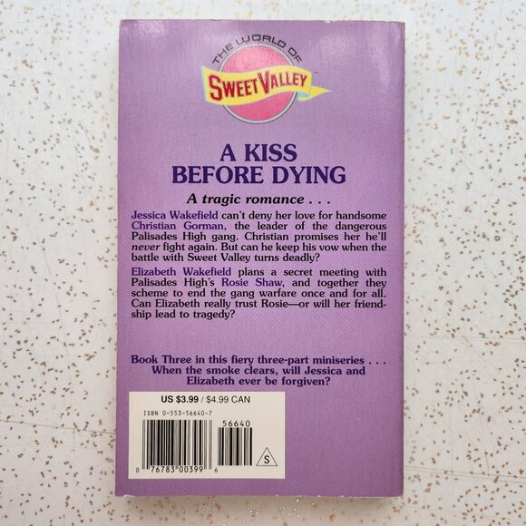 Sweet Valley High #122- A Kiss Before Dying - Picture 2 of 6